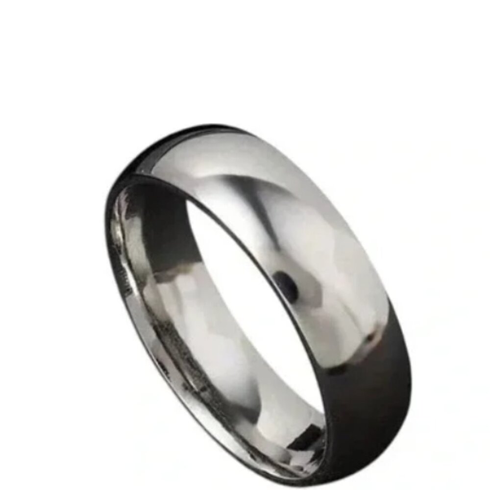 Men’s Stainless Steel Ring – Minimalist Silver Finish
